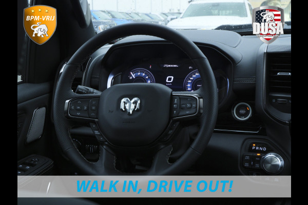 Dodge Ram | 1500 | Rebel | Premium | 4x4 | Crew Cab | 3.0L Twin-turbo I6 | BPM-VRIJ | 14,4 inch Touchscreen | LPG | Harman Kardon | Getoonde accessoires zijn verkrijgbaar tegen meerprijs