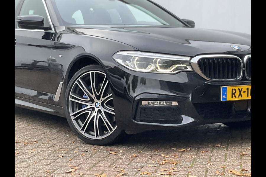 BMW 5 Serie 530D M-sport 6-Cilinder Pano Trekhaak HUD 360cam Standkachel Sfeerverl NL-Auto VOL!