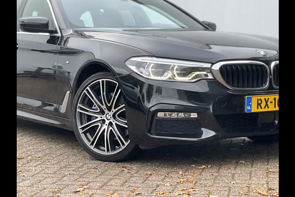 BMW 5 Serie 530D M-sport 6-Cilinder Pano Trekhaak HUD 360cam Standkachel Sfeerverl NL-Auto VOL!