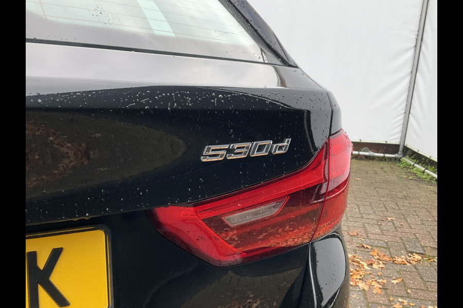 BMW 5 Serie 530D M-sport 6-Cilinder Pano Trekhaak HUD 360cam Standkachel Sfeerverl NL-Auto VOL!