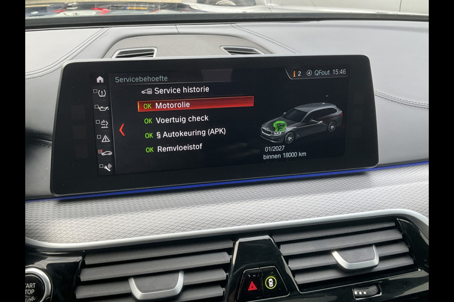 BMW 5 Serie 530D M-sport 6-Cilinder Pano Trekhaak HUD 360cam Standkachel Sfeerverl NL-Auto VOL!