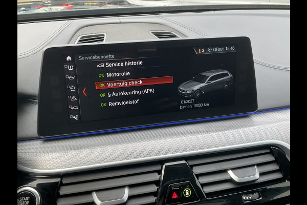 BMW 5 Serie 530D M-sport 6-Cilinder Pano Trekhaak HUD 360cam Standkachel Sfeerverl NL-Auto VOL!