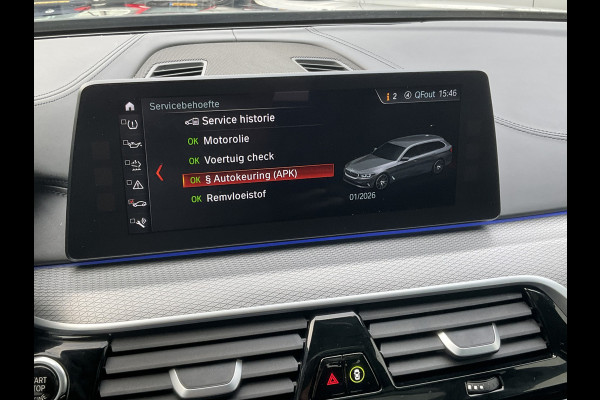 BMW 5 Serie 530D M-sport 6-Cilinder Pano Trekhaak HUD 360cam Standkachel Sfeerverl NL-Auto VOL!