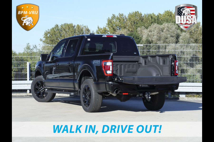 Ford USA F-150 5.0 V8 | SuperCrew Lariat FX4 | Black Edition 360 Camera | Pano | Black Edition | INCL BPM-VOORDEEL Getoonde accessoires zijn verkrijgbaar tegen meerprijs Ford USA F-150 5.0 V8 | SuperCrew Lariat FX4 | Black Edition 360 Camera | Pano | Black Edition | INCL BPM-VOORDEEL Getoonde accessoires zijn verkrijgbaar tegen meerprijs