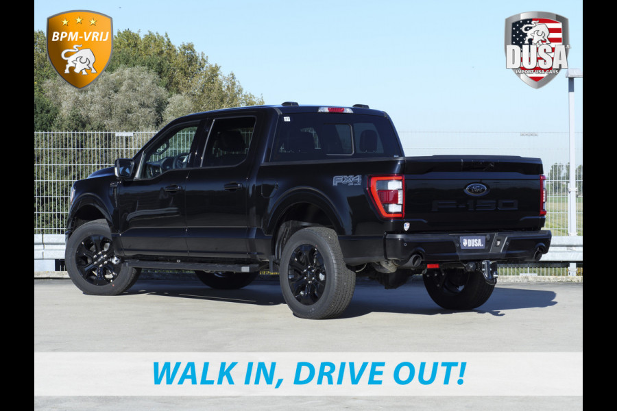Ford USA F-150 5.0 V8 | SuperCrew Lariat FX4 | Black Edition 360 Camera | Pano | Black Edition | INCL BPM-VOORDEEL Getoonde accessoires zijn verkrijgbaar tegen meerprijs Ford USA F-150 5.0 V8 | SuperCrew Lariat FX4 | Black Edition 360 Camera | Pano | Black Edition | INCL BPM-VOORDEEL Getoonde accessoires zijn verkrijgbaar tegen meerprijs