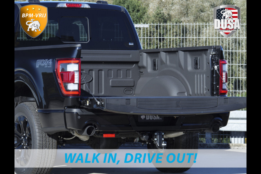 Ford USA F-150 5.0 V8 | SuperCrew Lariat FX4 | Black Edition 360 Camera | Pano | Black Edition | INCL BPM-VOORDEEL Getoonde accessoires zijn verkrijgbaar tegen meerprijs Ford USA F-150 5.0 V8 | SuperCrew Lariat FX4 | Black Edition 360 Camera | Pano | Black Edition | INCL BPM-VOORDEEL Getoonde accessoires zijn verkrijgbaar tegen meerprijs