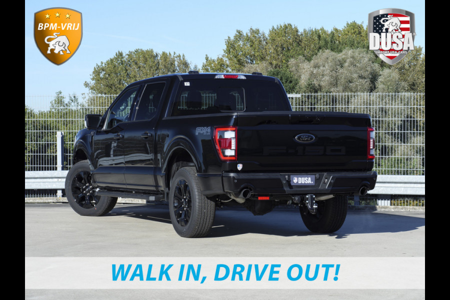 Ford USA F-150 5.0 V8 | SuperCrew Lariat FX4 | Black Edition 360 Camera | Pano | Black Edition | INCL BPM-VOORDEEL Getoonde accessoires zijn verkrijgbaar tegen meerprijs Ford USA F-150 5.0 V8 | SuperCrew Lariat FX4 | Black Edition 360 Camera | Pano | Black Edition | INCL BPM-VOORDEEL Getoonde accessoires zijn verkrijgbaar tegen meerprijs