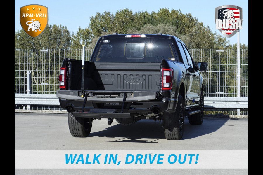 Ford USA F-150 5.0 V8 | SuperCrew Lariat FX4 | Black Edition 360 Camera | Pano | Black Edition | INCL BPM-VOORDEEL Getoonde accessoires zijn verkrijgbaar tegen meerprijs Ford USA F-150 5.0 V8 | SuperCrew Lariat FX4 | Black Edition 360 Camera | Pano | Black Edition | INCL BPM-VOORDEEL Getoonde accessoires zijn verkrijgbaar tegen meerprijs