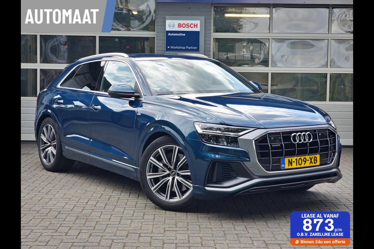 Audi Q8 55 TFSI e quattro Pro Line S|Luchtvering|Leer|Trekhaak|67.473KM| Audi Q8 55 TFSI e quattro Pro Line S|Luchtvering|Leer|Trekhaak|67.473KM|