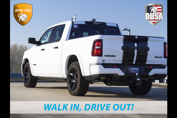 Dodge Ram | 1500 | Laramie | Premium Night | 3.0L I6 Hurricane | Crew Cab | 4X4 | Niveau regeling | 14,4-inch Touchscreen | BPM-VRIJ | Getoonde accessoires zijn verkrijgbaar tegen meerprijs Dodge Ram | 1500 | Laramie | Premium Night | 3.0L I6 Hurricane | Crew Cab | 4X4 | Niveau regeling | 14,4-inch Touchscreen | BPM-VRIJ | Getoonde accessoires zijn verkrijgbaar tegen meerprijs
