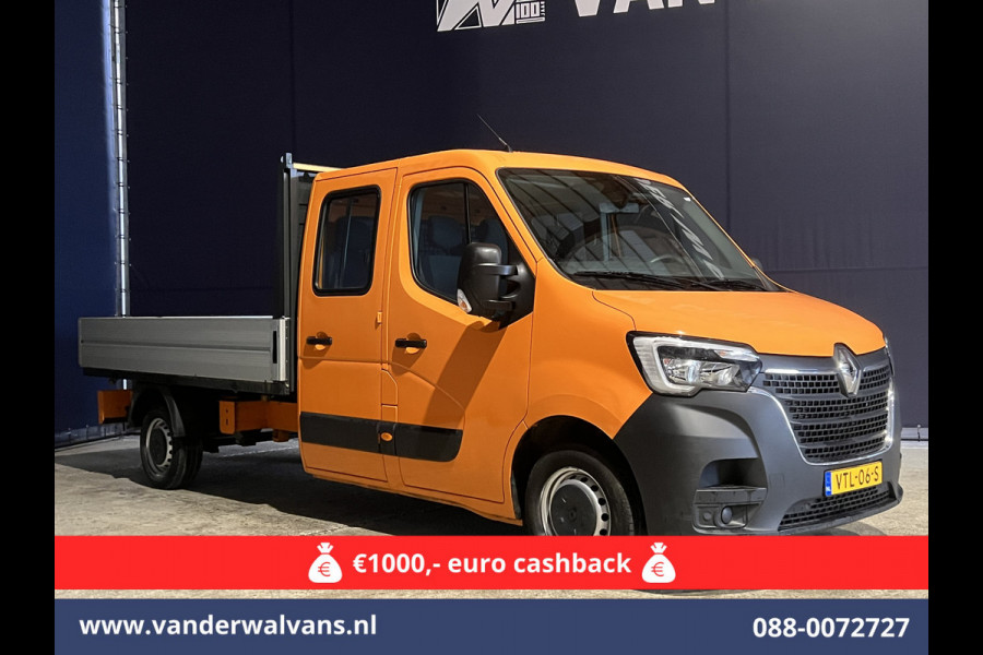 Renault Master 2.3 dCi 135pk *Rijklaar Direct Rijden* Pickup Open laadbak Dubbel cabine Euro6 Airco | 7-Zits | 2500kg Trekhaak Bluetooth-telefoonvoorbereiding