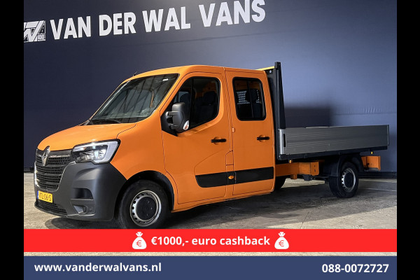 Renault Master 2.3 dCi 135pk *Rijklaar Direct Rijden* Pickup Open laadbak Dubbel cabine Euro6 Airco | 7-Zits | 2500kg Trekhaak Bluetooth-telefoonvoorbereiding