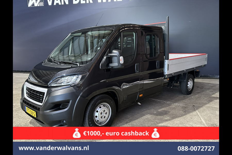 Peugeot Boxer 2.2 Blue HDi 140 pk Pick up 7 Persoons Dubbele cabine open laadbak Euro6 Airco | 7-Zits | 3000kg trekvermogen