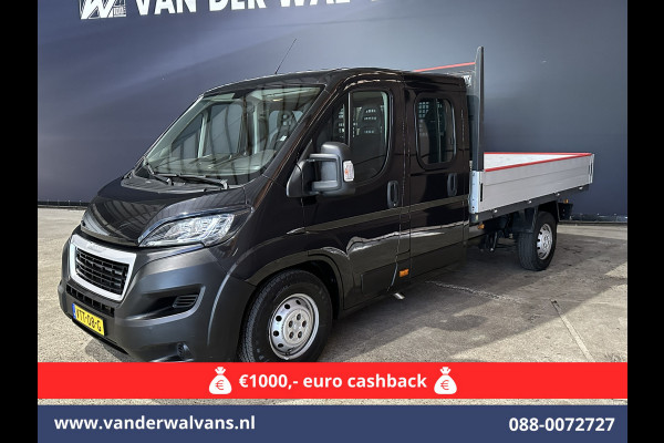 Peugeot Boxer 2.2 Blue HDi 140 pk Pick up 7 Persoons Dubbele cabine open laadbak Euro6 Airco | 7-Zits | 3000kg trekvermogen