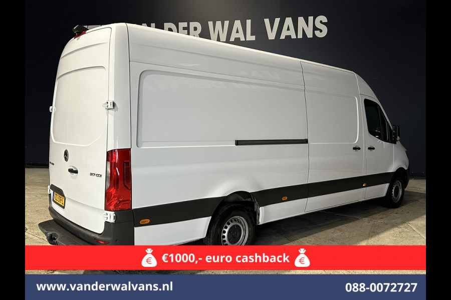 Mercedes-Benz Sprinter 317 CDI 170pk L3H2 Euro6 *Rijklaar Direct Rijden* Airco | MBUX | Camera | Navigatie | Trekhaak | Cruisecontrol Parkeersensoren, Bijrijdersbank, MBUX