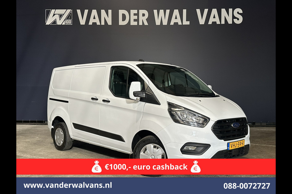 Ford Transit Custom 2.0 TDCI L1H1 Euro6 Airco | 2500KG Trekvermogen | Cruisecontrol | Parkeersensoren | Bijrijdersbank LED, achterklep