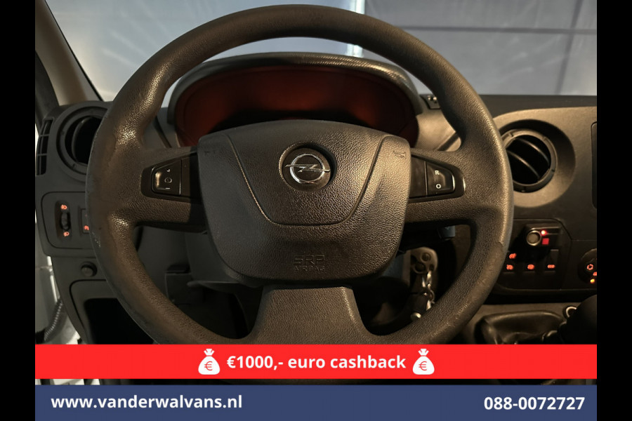 Opel Movano 2.3 CDTI 145pk L2H2 Euro6 Airco | Imperiaal | Trap | Camera | Navigatie | 2500kg Trekhaak Cruisecontrol, Parkeersensoren, Bijrijdersbank