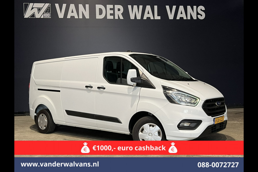 Ford Transit Custom 2.0 TDCI L2H1 Euro6 # Airco | Camera | Apple Carplay | Android Auto | LED | Cruisecontrol Parkeersensoren, verwarmde voorruit, Bijrijdersbank, 2800kg trekvermogen