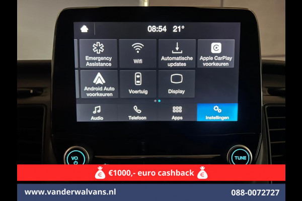 Ford Transit Custom 2.0 TDCI L2H1 Euro6 # Airco | Camera | Apple Carplay | Android Auto | LED | Cruisecontrol Parkeersensoren, verwarmde voorruit, Bijrijdersbank, 2800kg trekvermogen