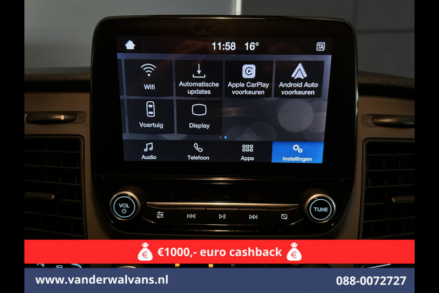 Ford Transit Custom 2.0 TDCI L2H1 Euro6 Airco | Camera | Apple Carplay | LED | Cruisecontrol 2800kg trekvermogen, Android Auto, Parkeersensoren, Verwarmde voorruit, Bijrijdersbank