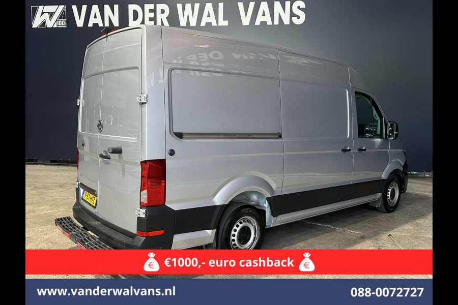 Volkswagen Crafter 2.0 TDI 141pk L3H3 L2H2 Euro6 Airco | Camera | Apple Carplay | Cruisecontrol Android Auto, Parkeersensoren, Bijrijdersbank, 3000kg Trekvermogen, zilver