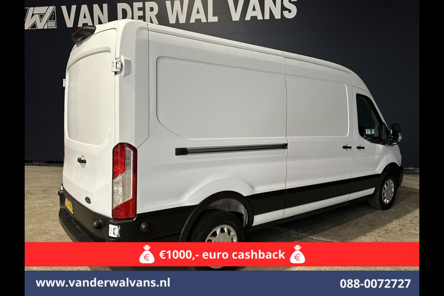 Ford Transit 2.0 TDCI 131pk L3H2 Euro6 *Rijklaar Direct Rijden* Airco | Camera | Navigatie | Apple Carplay | LED | Cruisecontrol Parkeersensoren, Stoelverwarming, Verwarmde voorruit, Bijrijdersbank, 2500kg trekvermogen