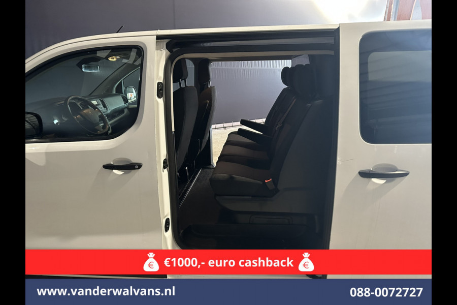 Peugeot Expert 2.0 BlueHDI 123pk L3H1 Dubbele Cabine Euro6 Airco | 2x zijdeur | 2500kg Trekhaak | 5-Zits Cruisecontrol, Parkeersensoren