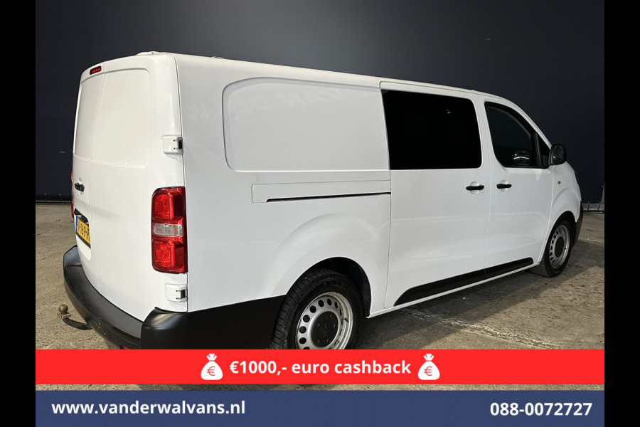 Peugeot Expert 2.0 BlueHDI 123pk L3H1 Dubbele Cabine Euro6 Airco | 2x zijdeur | 2500kg Trekhaak | 5-Zits Cruisecontrol, Parkeersensoren