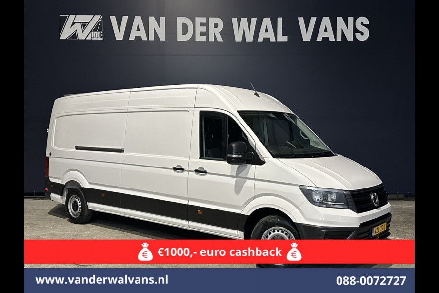 Volkswagen Crafter 2.0 TDI 140 pk L4H3 L3H2 Euro6 ** Airco | 3000kg trekhaak | Cruisecontrol | Parkeersensoren Bijrijdersbank
