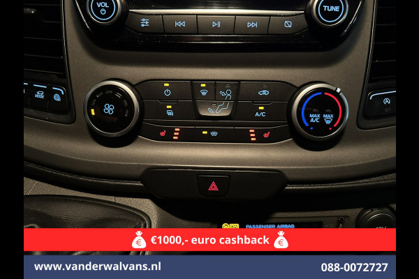 Ford Transit 2.0 TDCI 131pk L3H2 Euro6 Airco | Camera | Navigatie | Apple Carplay | Cruisecontrol Stoelverwarming, Verwarmde voorruit, Parkeersensoren, Bijrijdersbank, 2500kg trekvermogen