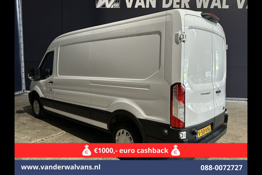 Ford Transit 2.0 TDCI 131pk L3H2 Euro6 Airco | Camera | Navigatie | Apple Carplay | Cruisecontrol Stoelverwarming, Verwarmde voorruit, Parkeersensoren, Bijrijdersbank, 2500kg trekvermogen