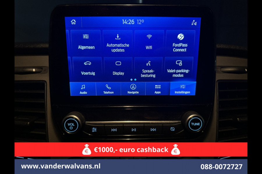 Ford Transit Custom 2.0 TDCI 130pk L1H1 Euro6 Airco | Camera | Navigatie | LED | Cruisecontrol Parkeersensoren, Stoelverwarming, Verwarmde voorruit, Bijrijdersbank, 2500kg trekvermogen