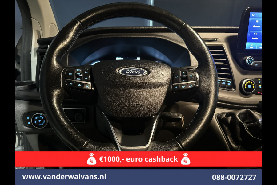 Ford Transit Custom 2.0 TDCI 130pk L1H1 Euro6 Airco | Camera | Navigatie | LED | Cruisecontrol Parkeersensoren, Stoelverwarming, Verwarmde voorruit, Bijrijdersbank, 2500kg trekvermogen