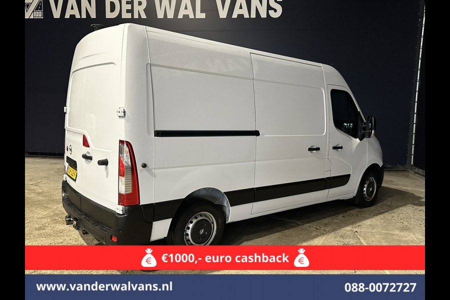 Opel Movano 2.3 Turbo 150pk L2H2 Euro6 Airco | Leder | 2500kg Trekhaak | Navigatie | Camera cruisecontrol, parkeersensoren, LED, bijrijdersbank
