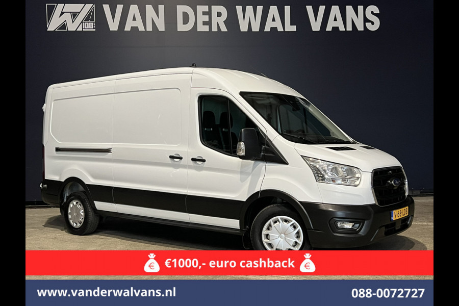 Ford Transit 2.0 TDCI 130pk L3H2 Euro6 Airco | Camera | Navigatie | Apple Carplay | Android Auto Cruisecontrol, Stoelverwarming, Parkeersensoren, Verwarmde voorruit, Bijrijdersbank