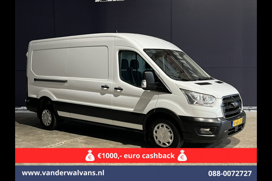 Ford Transit 2.0 TDCI 130pk L3H2 Euro6 Airco | Camera | Navigatie | Apple Carplay | Android Auto Cruisecontrol, Stoelverwarming, Parkeersensoren, Verwarmde voorruit, Bijrijdersbank