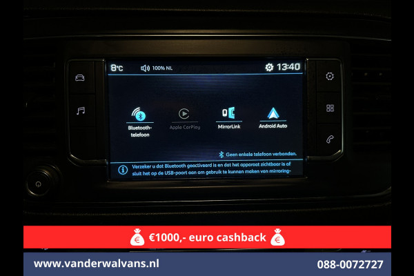 Peugeot Expert 1.6 BlueHDI Automaat L2H1 Euro6 Airco | 2x zijdeur | Trekhaak | Camera | Apple Carplay | Android Auto Cruisecontrol, Parkeersensoren, Stoelverwarming, Bijrijdersbank