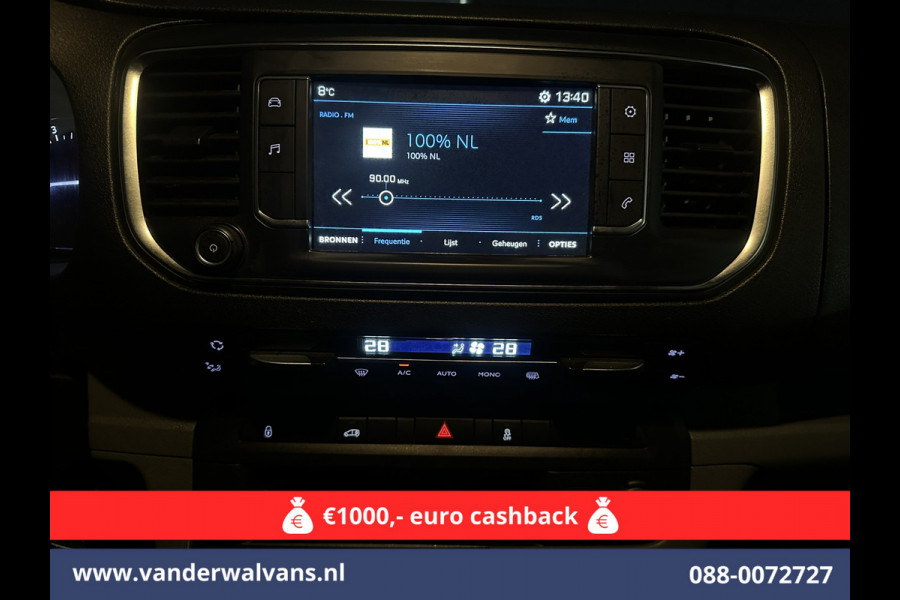 Peugeot Expert 1.6 BlueHDI Automaat L2H1 Euro6 Airco | 2x zijdeur | Trekhaak | Camera | Apple Carplay | Android Auto Cruisecontrol, Parkeersensoren, Stoelverwarming, Bijrijdersbank