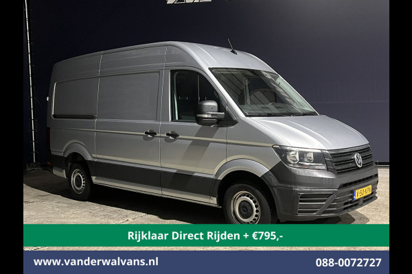 Volkswagen Crafter 2.0 TDI 140pk L3H3 L2H2 Euro6 *Rijklaar Direct Rijden* Airco | Navigatie | Apple Carplay | Android Auto | Cruisecontrol Bijrijdersbank, 3000kg trekvermogen, zilver