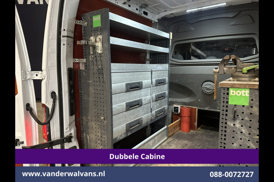 Opel Movano 2.3 Turbo 150pk L2H2 Dubbele Cabine Inrichting Euro6 Airco | Imperiaal | 2500kg Trekhaak | Camera | Navigatie 5-Zits, LED, Cruisecontrol, Parkeersensoren