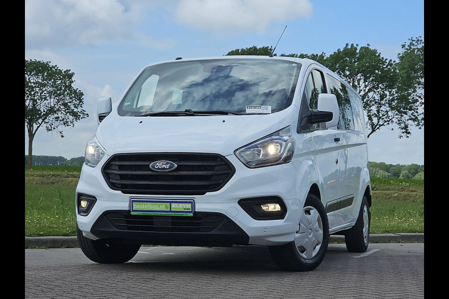 Ford Transit Custom 2.0 L2H1 Navi Airco Dubbele Cabine Automaat Distronic WP-Inrichting PDC 131 PK Euro6