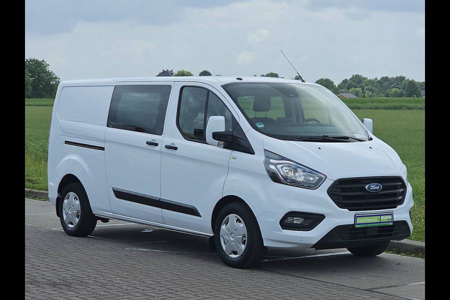 Ford Transit Custom 2.0 L2H1 Navi Airco Dubbele Cabine Automaat Distronic WP-Inrichting PDC 131 PK Euro6