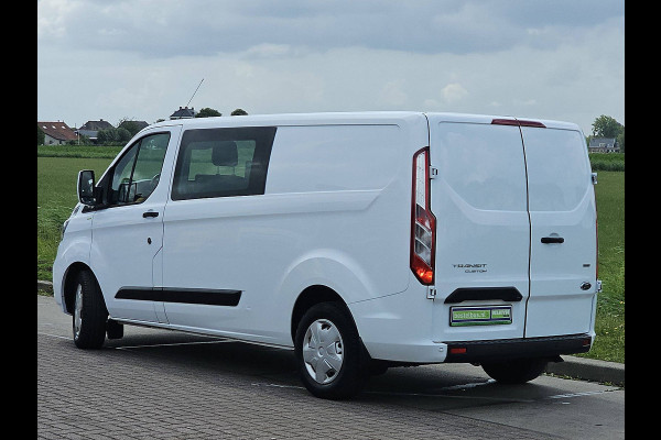 Ford Transit Custom 2.0 L2H1 Navi Airco Dubbele Cabine Automaat Distronic WP-Inrichting PDC 131 PK Euro6