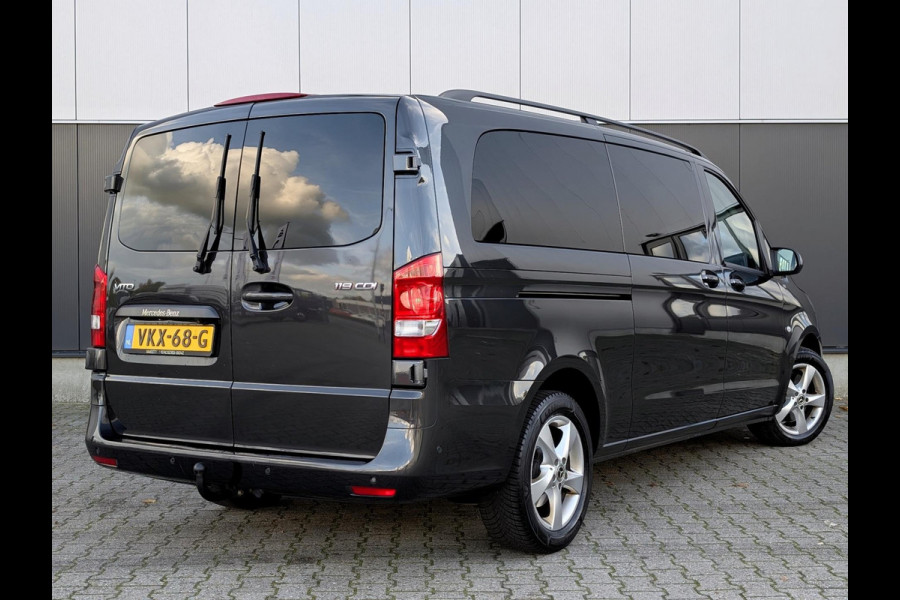 Mercedes-Benz Vito 119CDI AUTOMAAT DUBBELE CABINE 2X SCHUIFDEUR LANG LEDER PDC CRUISE CLIMATE CONTROL STOELVERWARMING