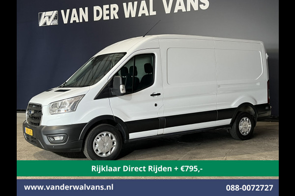 Ford Transit 2.0 TDCI 131pk L3H2 Euro6 *Rijklaar Direct Rijden* Airco | Camera | Navigatie | Apple Carplay | Android Auto | Stoelverwarming Verwarmde voorruit, Cruisecontrol, Parkeersensoren, Elektrisch verstelbare bestuurdersstoel, Bijrijdersbank