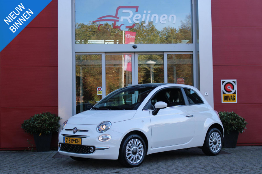 Fiat 500 1.0 72PK HYbrid DOLCEVITA FINALE | PANORAMA DAK | APPLE CARPLAY / ANDROID AUTO | ELEKTRISCHE RAMEN VOOR | PARKEERSENSOREN ACHTER |  LED DAGRIJVERLICHTING | 15"LICHTMETALEN VELGEN | CRUISE CONTROL | IN 2 DELEN NEERKLAPBARE ACHTERBANK | AIRCO | MISTLAMPEN VOOR |