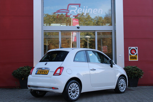 Fiat 500 1.0 72PK HYbrid DOLCEVITA FINALE | PANORAMA DAK | APPLE CARPLAY / ANDROID AUTO | ELEKTRISCHE RAMEN VOOR | PARKEERSENSOREN ACHTER |  LED DAGRIJVERLICHTING | 15"LICHTMETALEN VELGEN | CRUISE CONTROL | IN 2 DELEN NEERKLAPBARE ACHTERBANK | AIRCO | MISTLAMPEN VOOR |