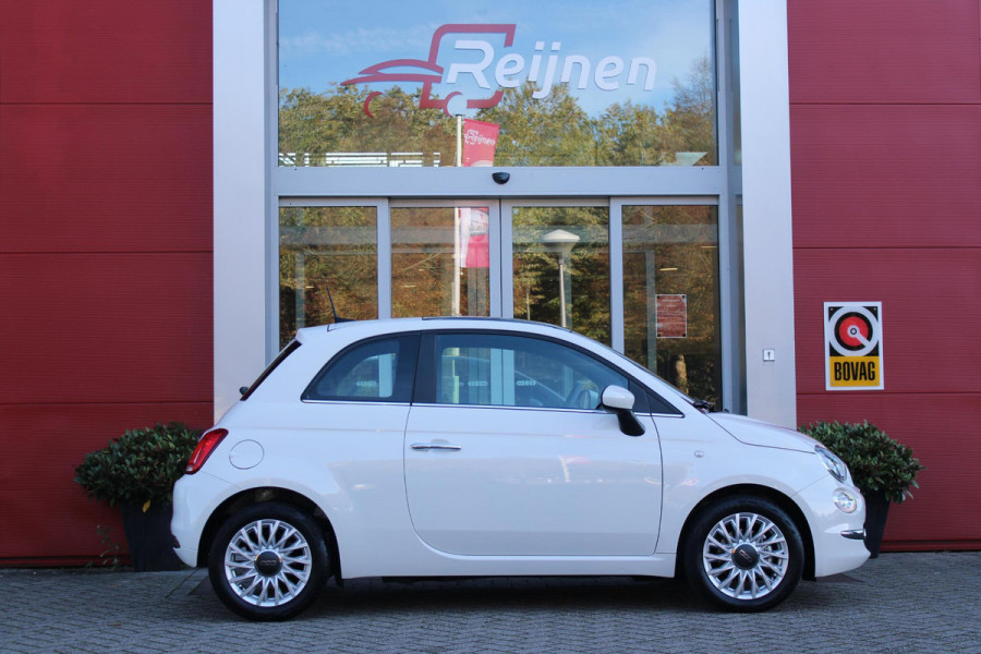 Fiat 500 1.0 72PK HYbrid DOLCEVITA FINALE | PANORAMA DAK | APPLE CARPLAY / ANDROID AUTO | ELEKTRISCHE RAMEN VOOR | PARKEERSENSOREN ACHTER |  LED DAGRIJVERLICHTING | 15"LICHTMETALEN VELGEN | CRUISE CONTROL | IN 2 DELEN NEERKLAPBARE ACHTERBANK | AIRCO | MISTLAMPEN VOOR |
