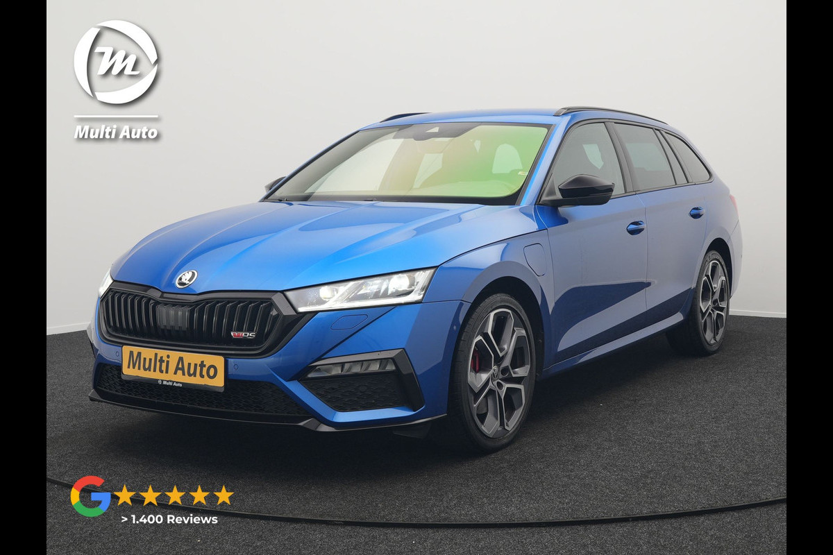 Škoda Octavia Combi 1.4 TSI RS iV Business Plug In Hybrid 245pk Dealer O.H PHEV | Adaptive Cruise | Camera | Sportstoelen Verwarmd | Apple Carplay | Navigatie | Crystal LED | Blis | Keyless | Stuur Verwarmd | Virtual | DAB |