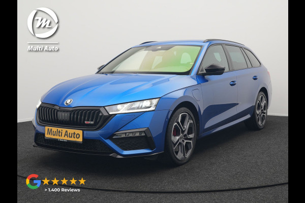 Škoda Octavia Combi 1.4 TSI RS iV Business Plug In Hybrid 245pk Dealer O.H PHEV | Adaptive Cruise | Camera | Sportstoelen Verwarmd | Apple Carplay | Navigatie | Crystal LED | Blis | Keyless | Stuur Verwarmd | Virtual | DAB |